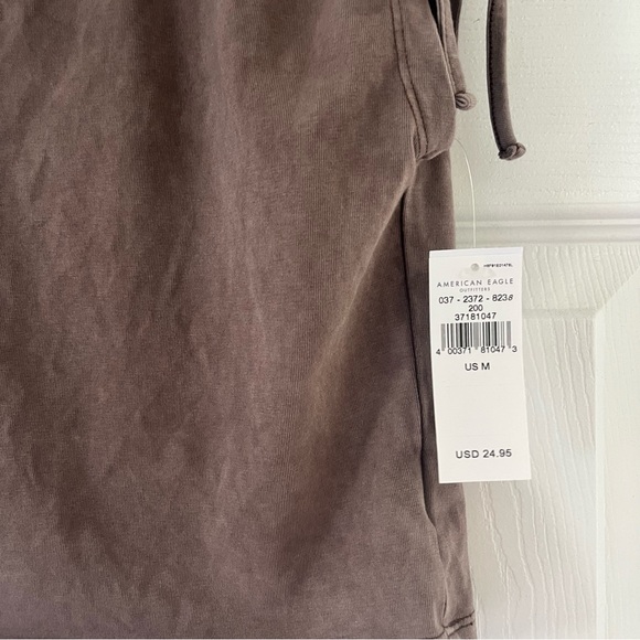 SOLD xlist American Eagle Top Short Sleeve Crop Brown NWT - Picture 2 of 7